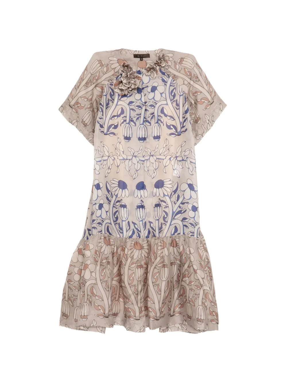 Biyan floral dress - Neutrals