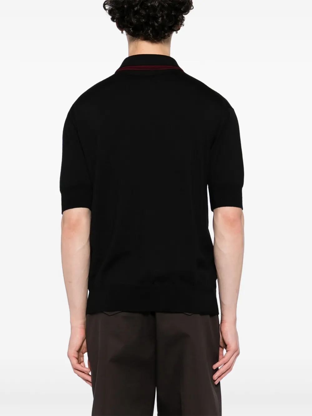Jil Sander Poloshirt met ritskraag Zwart