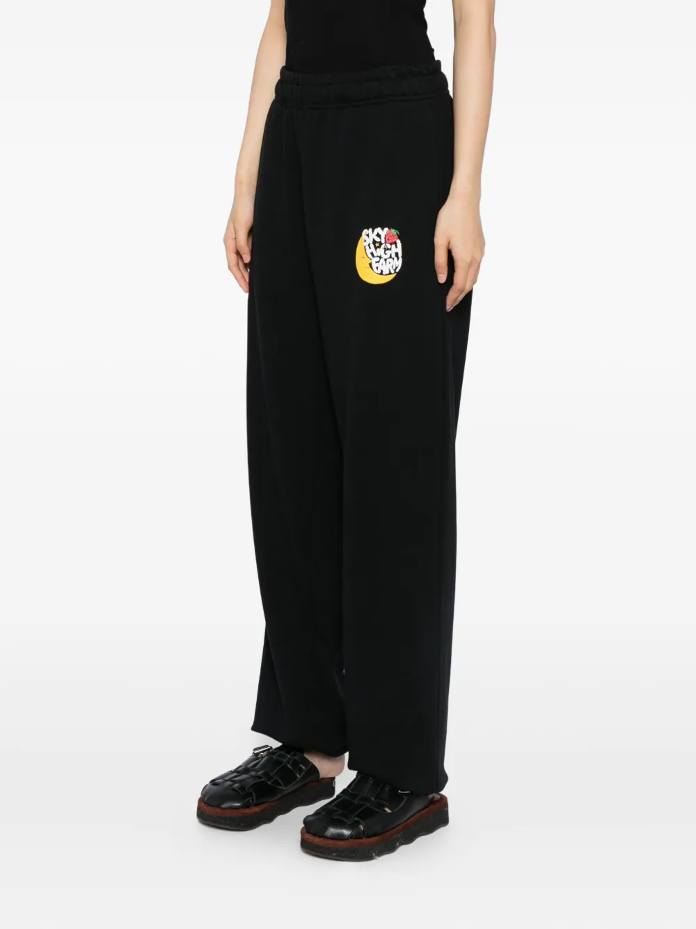 Sky High Farm Logo-printed Track Pants In Black