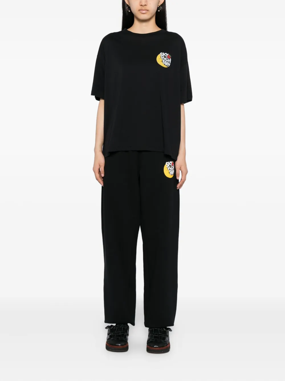 Sky High Farm Logo-printed Track Pants In Black