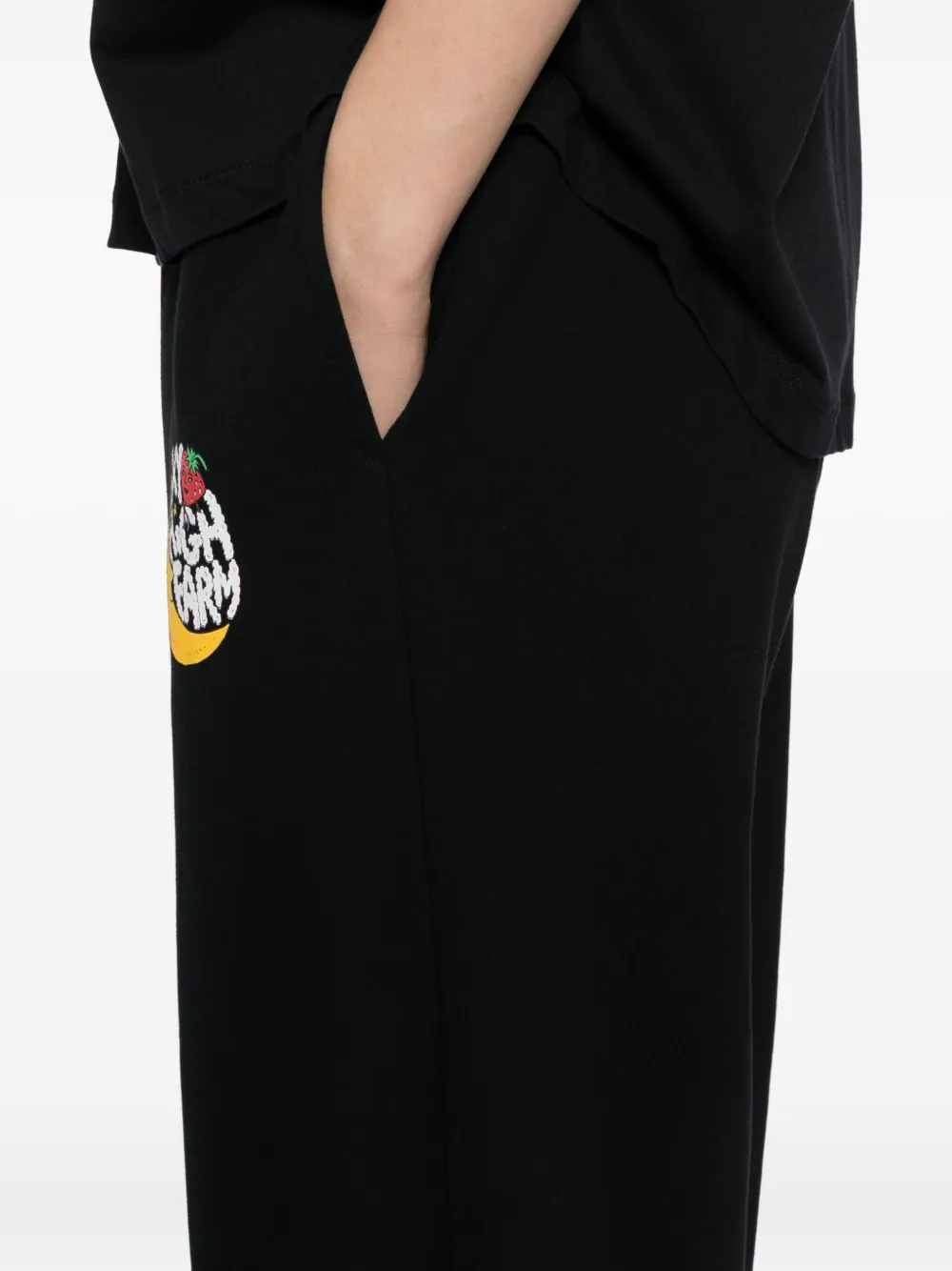 Sky High Farm Logo-printed Track Pants In Black