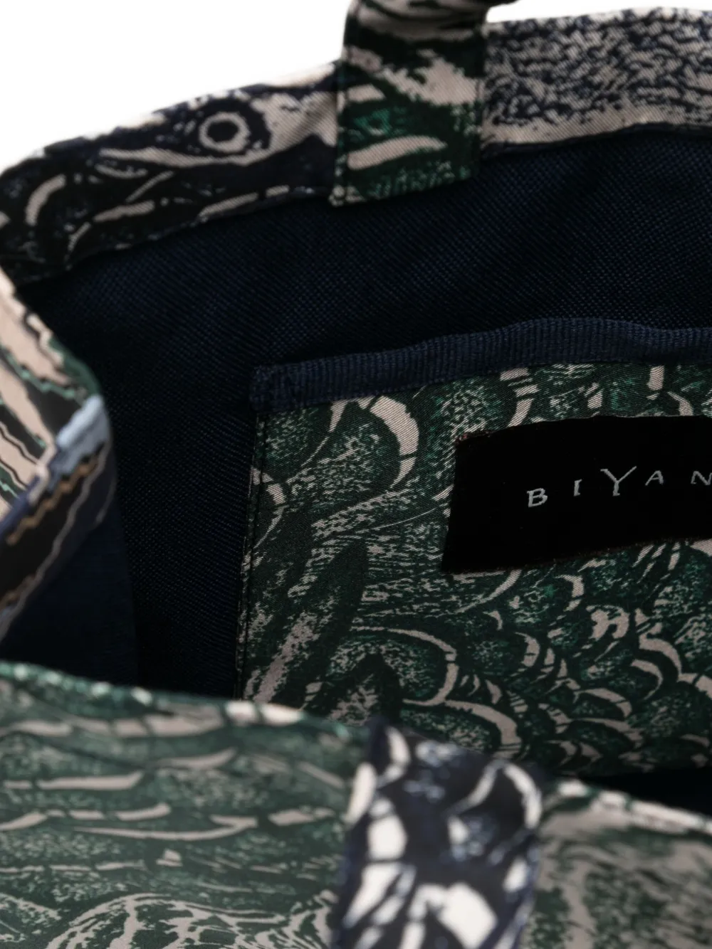 Biyan Flower-print Tote Bag In Green