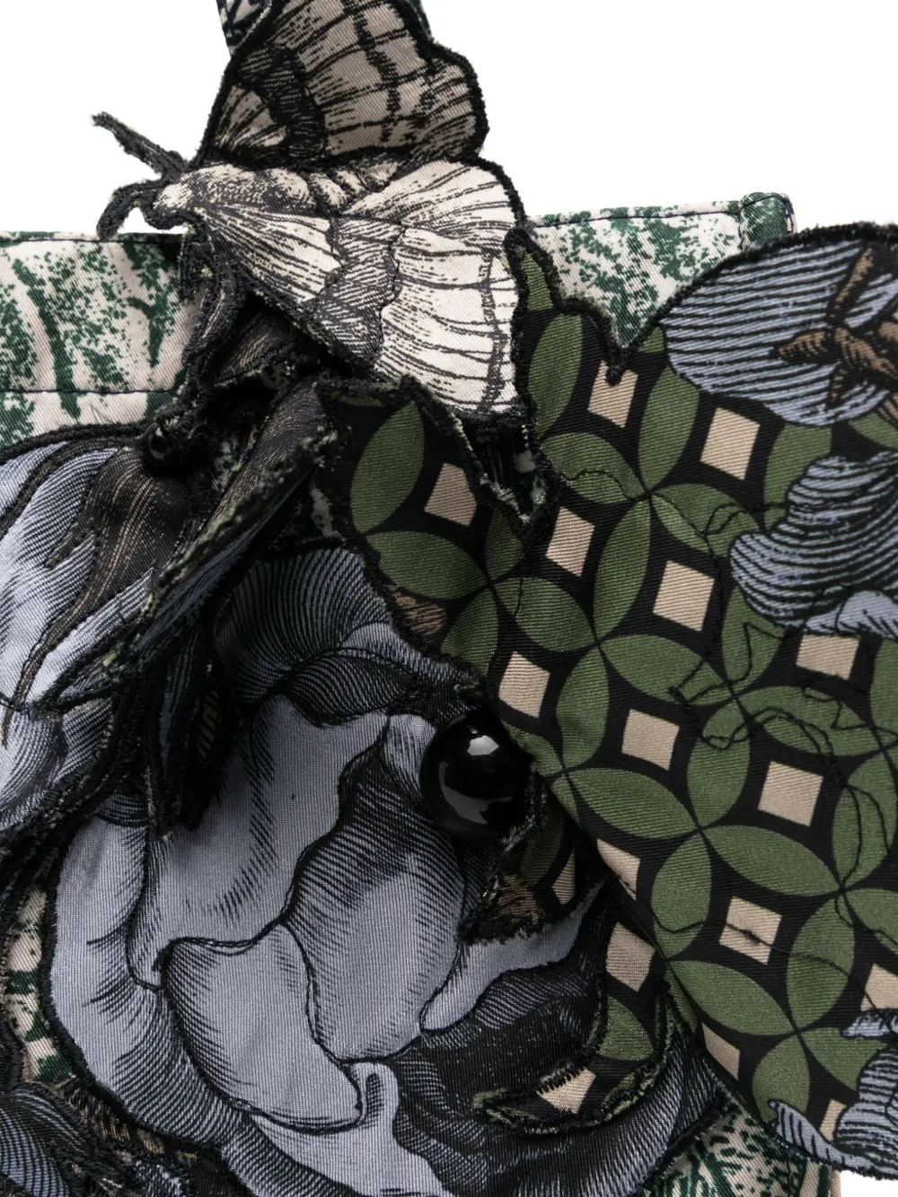 Biyan Flower-print Tote Bag In Green