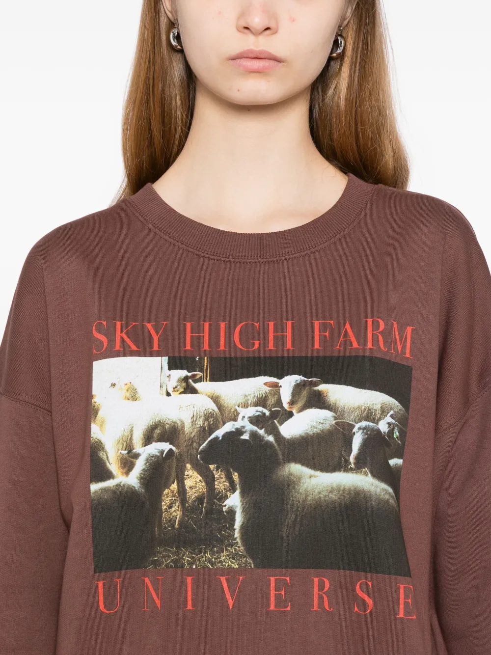Sky High Farm Graphic-print Sweater In Brown