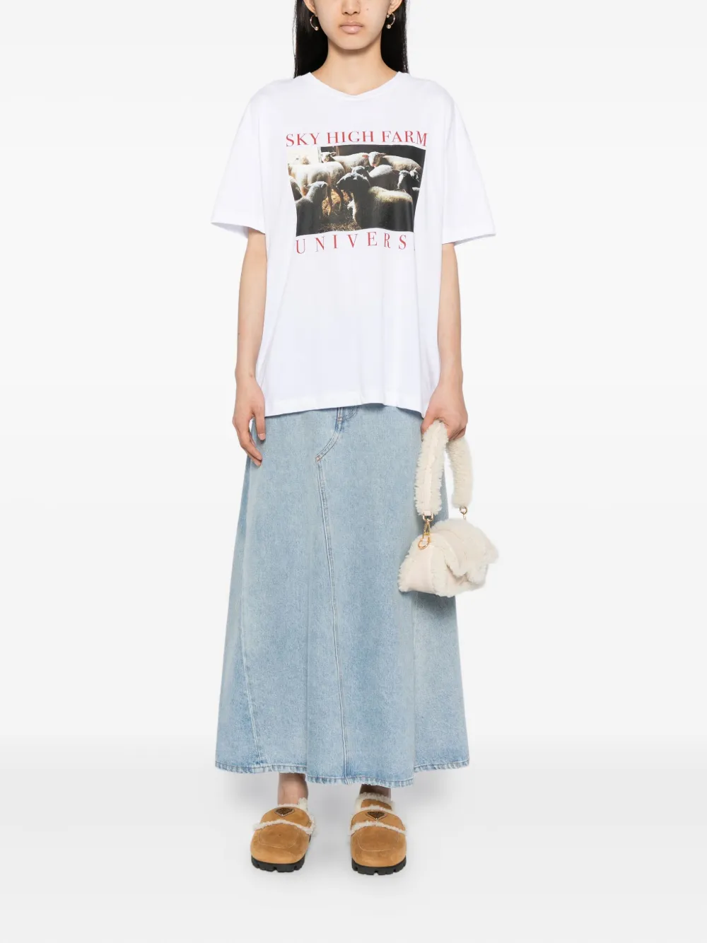 Sky High Farm Sheep T-shirt In White