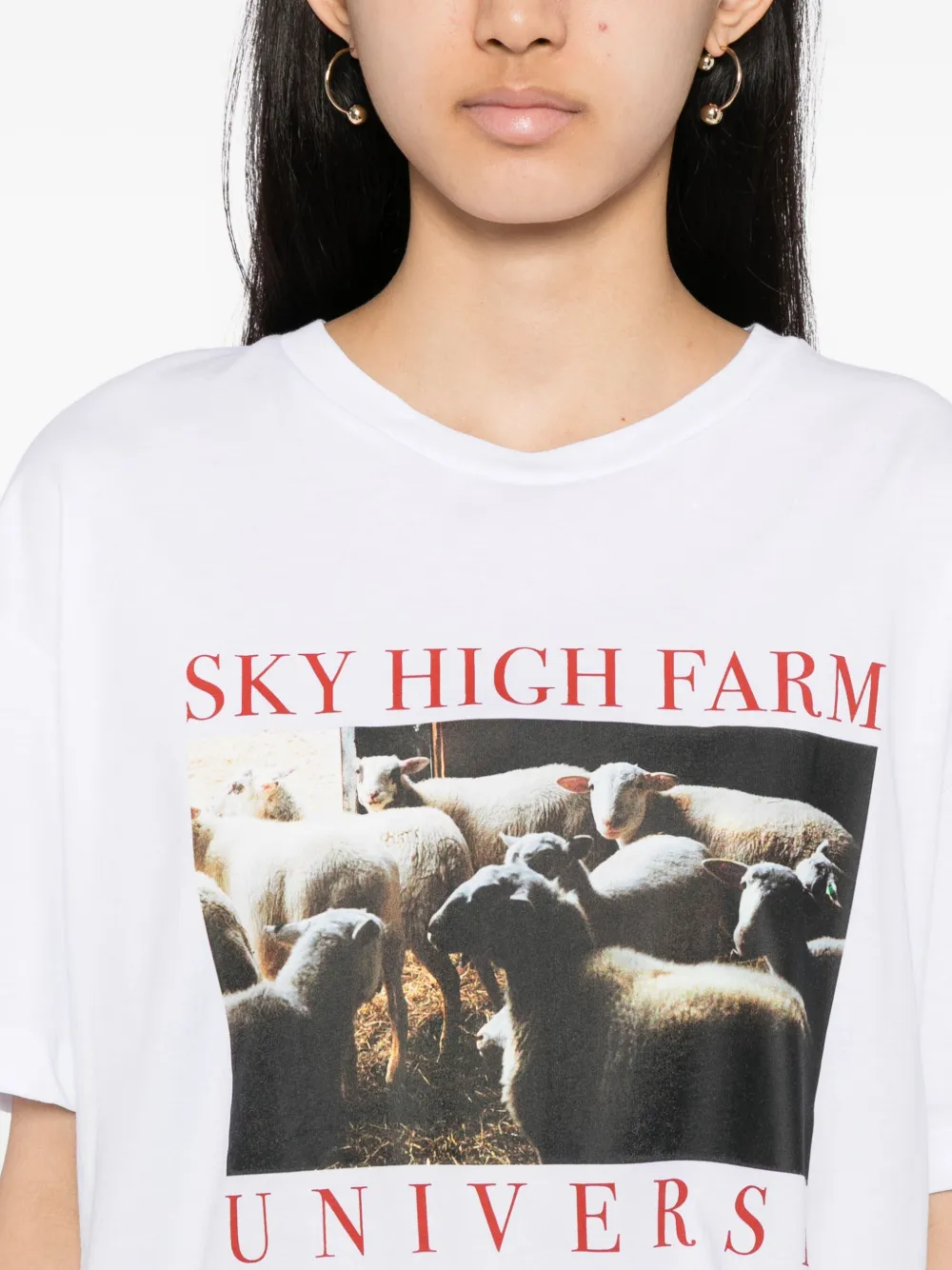 Sky High Farm Sheep T-shirt In White