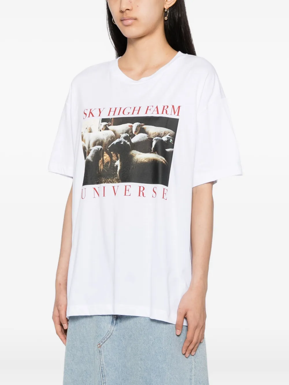 Sky High Farm Sheep T-shirt In White