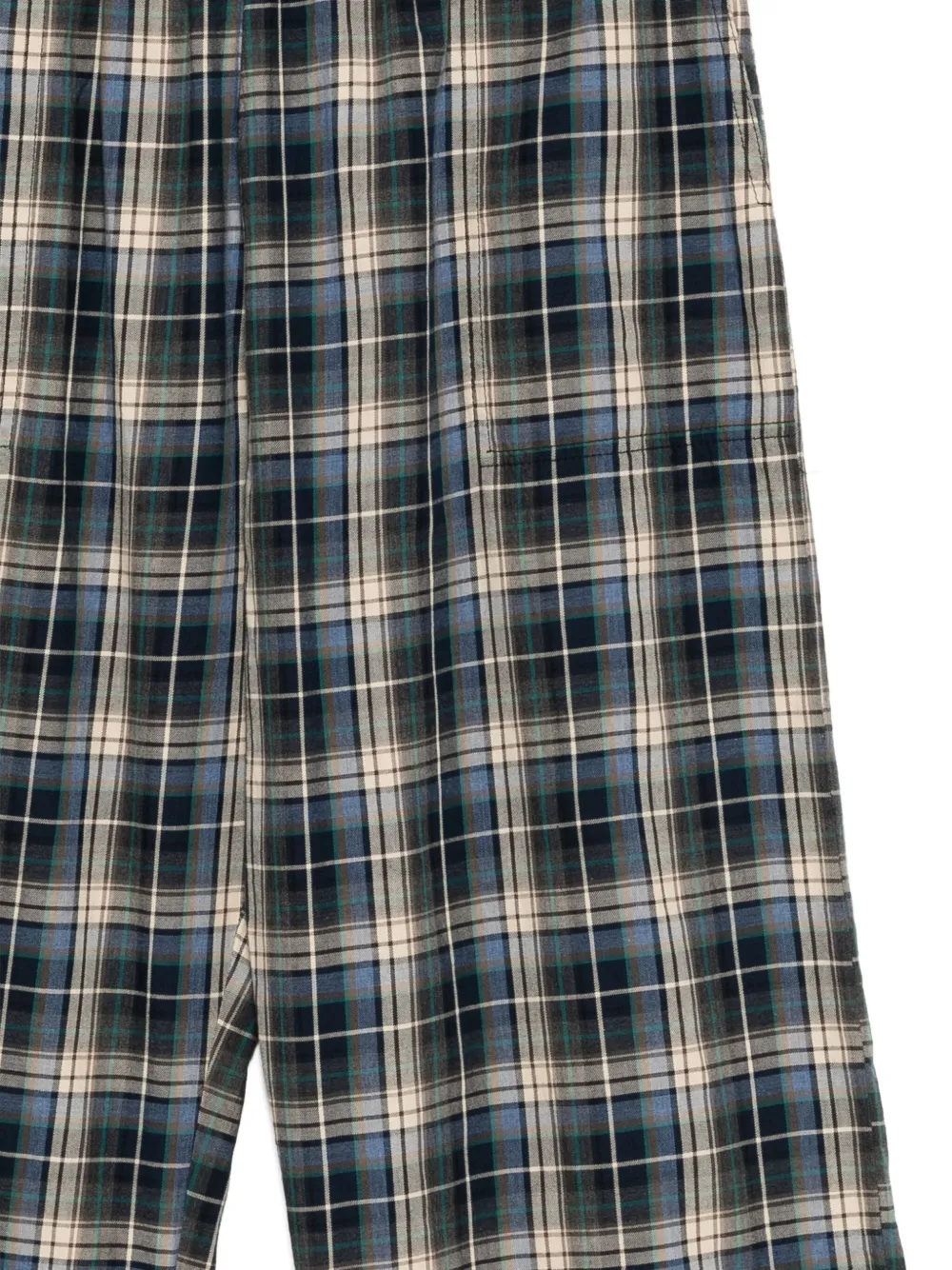 Erl Checked-print Trousers In Blue