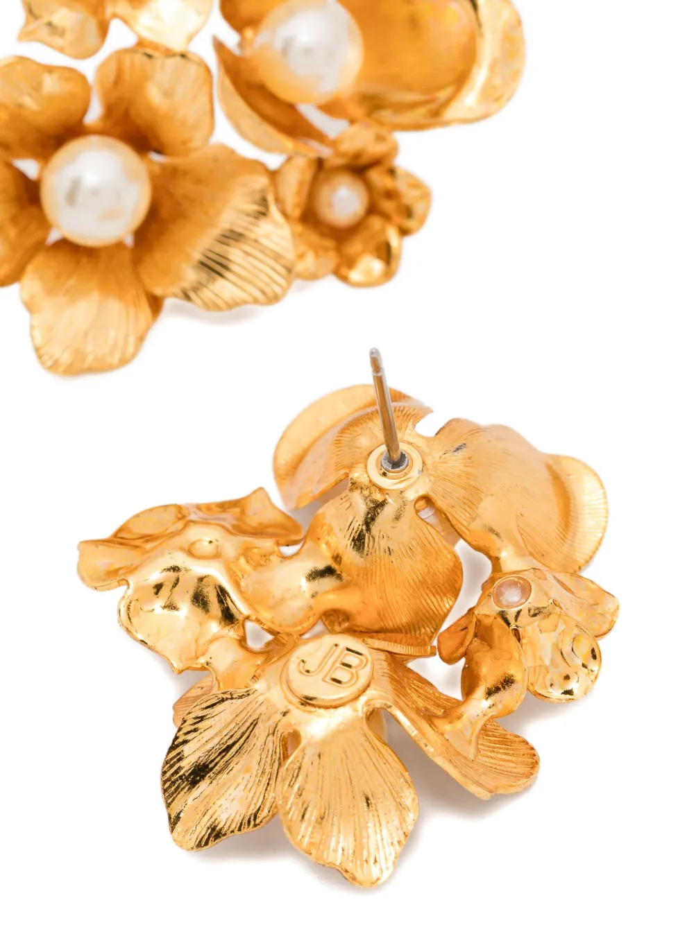 Jennifer Behr flower earrings - Goud
