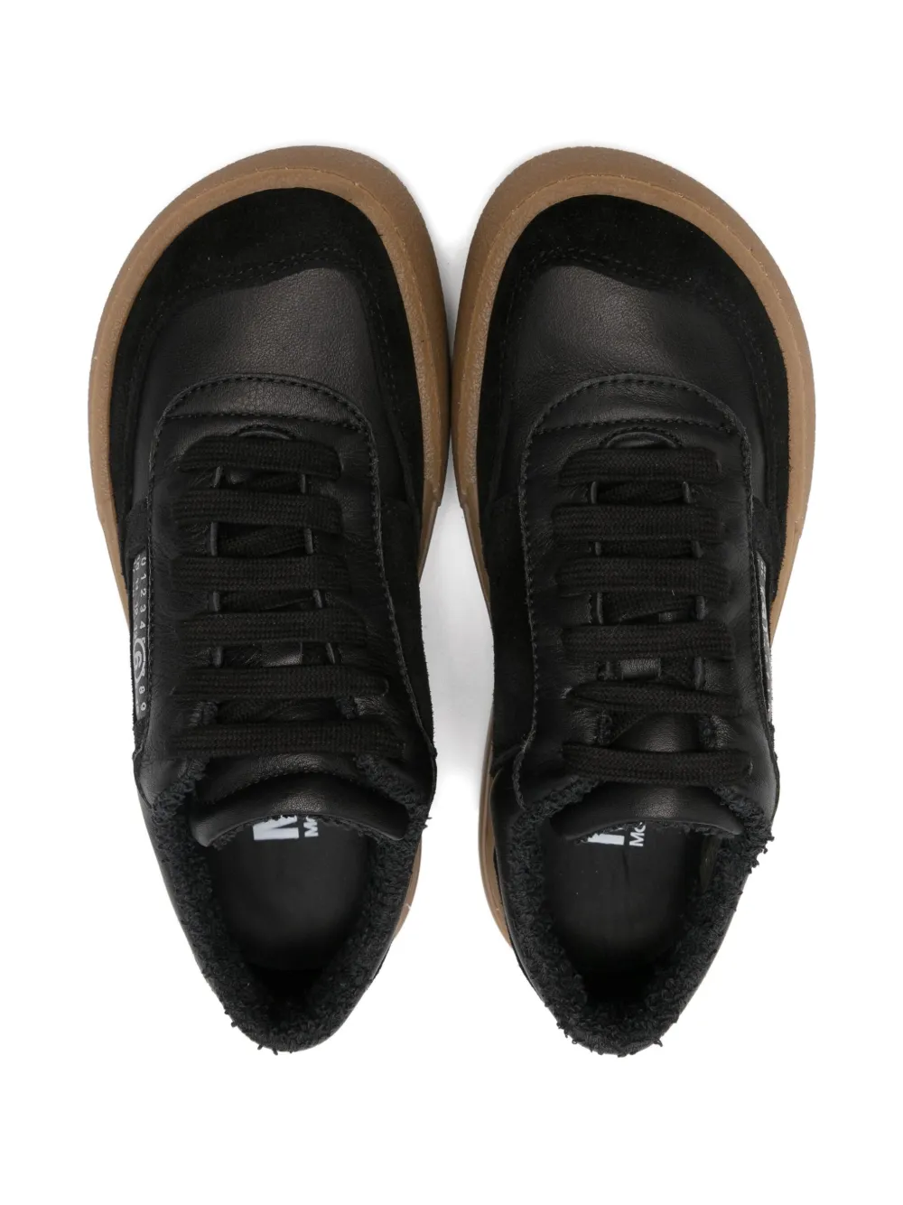 Mm6 Maison Margiela Numbers-motif Sneakers In Black