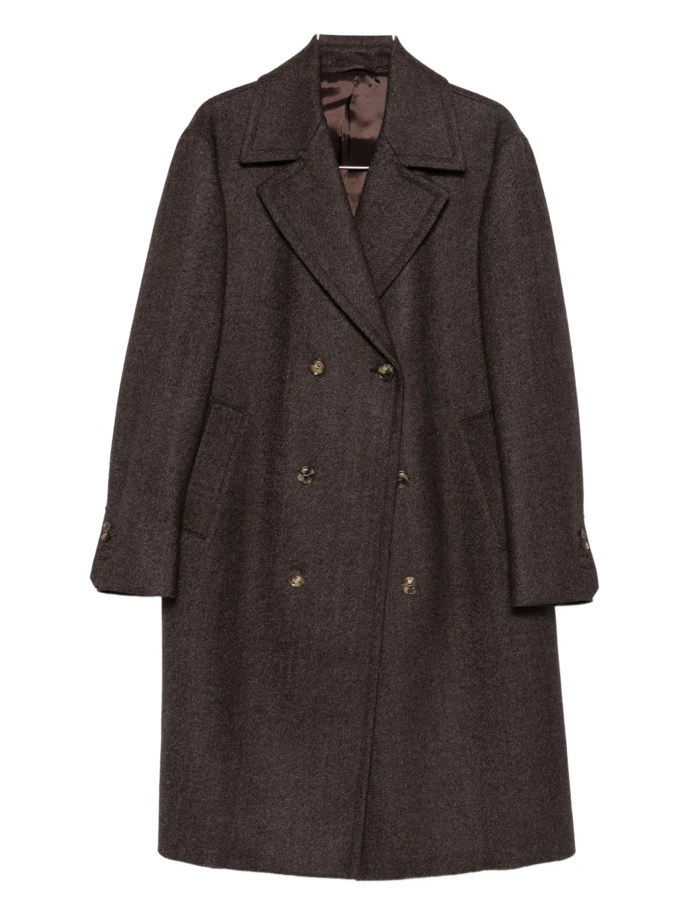 Brett Johnson Double-breasted Coat In Brown
