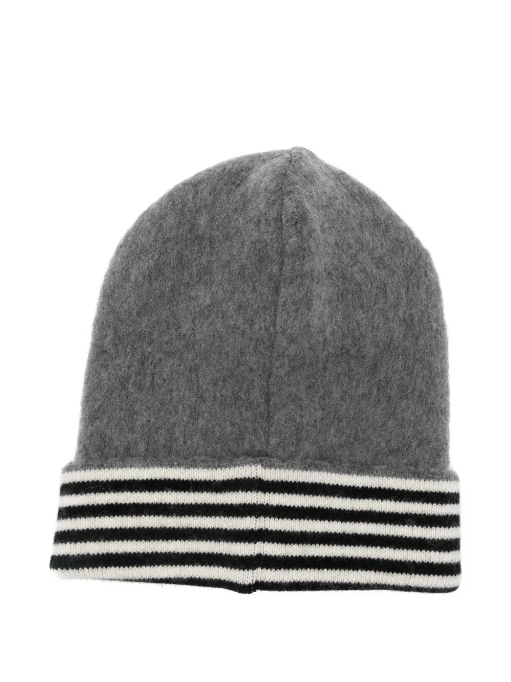 Nº21 striped-trim beanie - Grijs