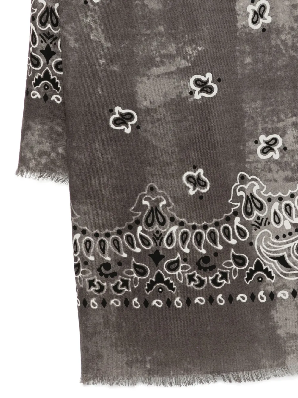 Destin Frayed-detailing Scarf In Brown