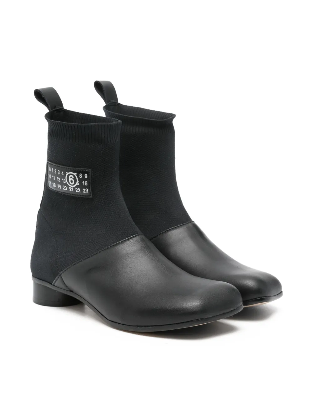 MM6 Maison Margiela Kids Enkellaarzen met nummerpatroon Zwart