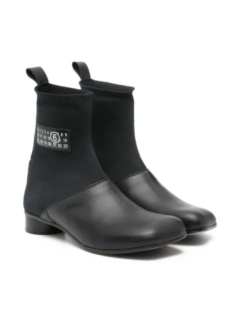 MM6 Maison Margiela Kids Numbers-motif ankle boots