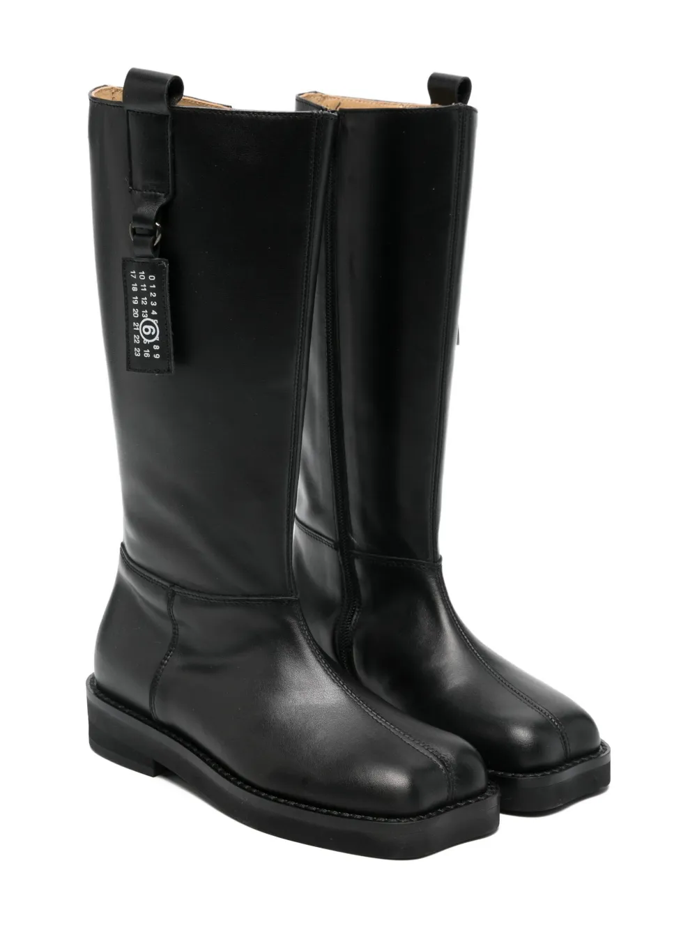 MM6 Maison Margiela Kids asymmetric-toe boots Zwart