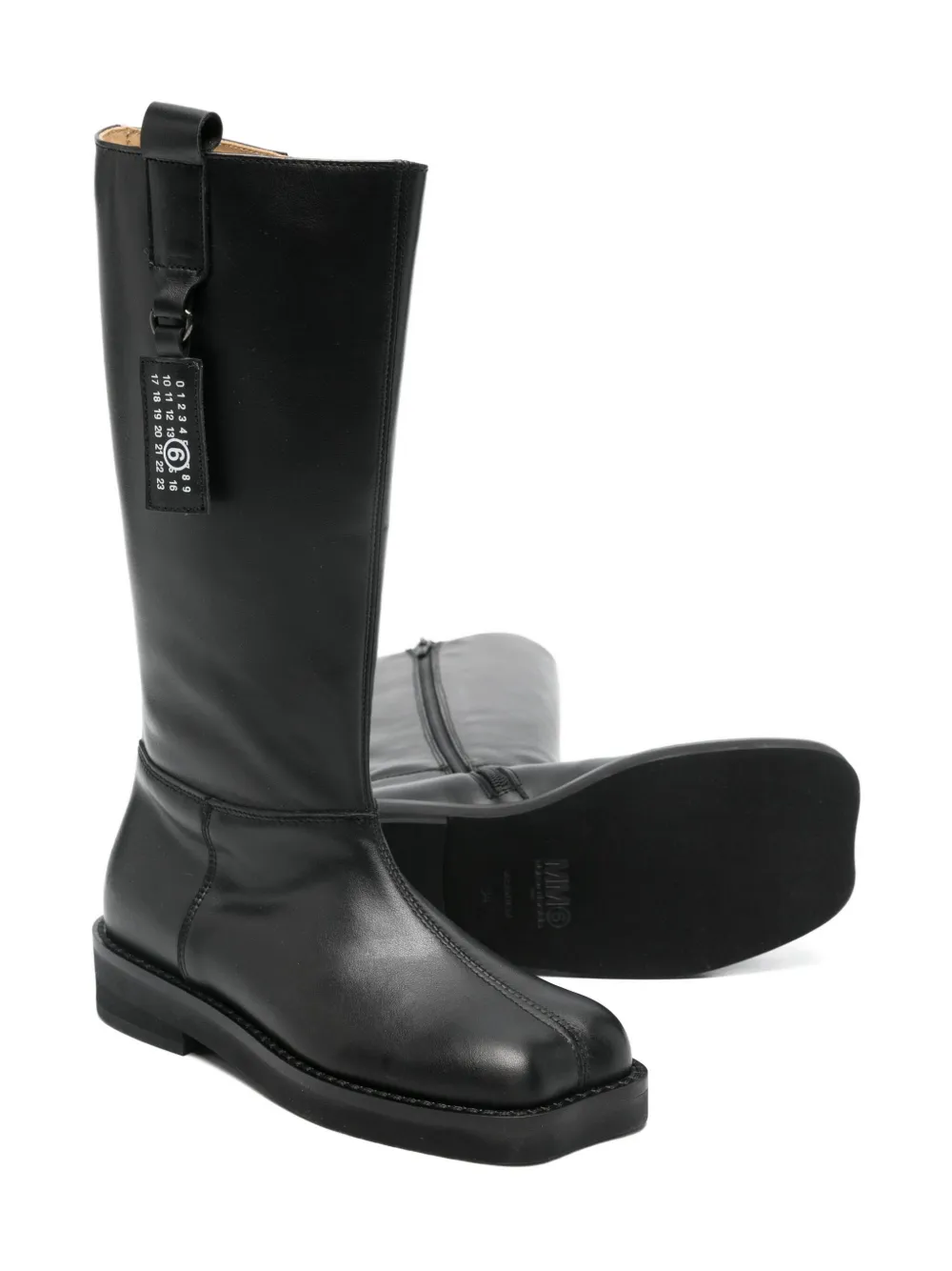 MM6 Maison Margiela Kids asymmetric-toe boots Zwart