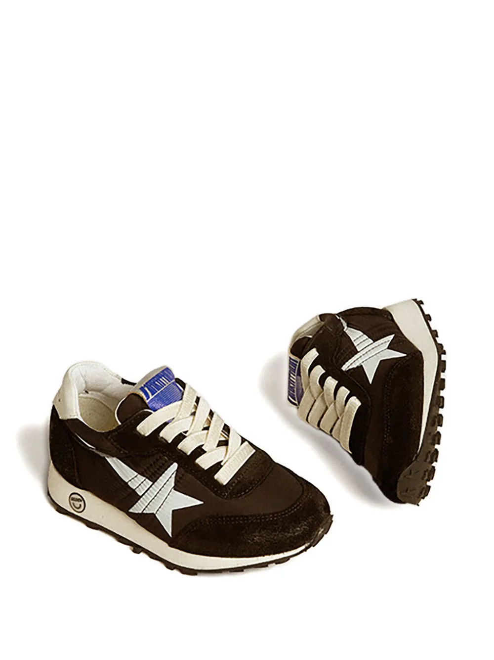 Golden Goose Kids star-embellishment sneakers - Marrone