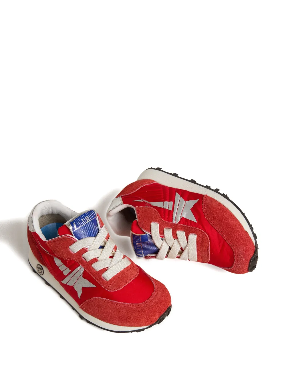 Golden Goose Kids Marathon lace-up sneakers Rood
