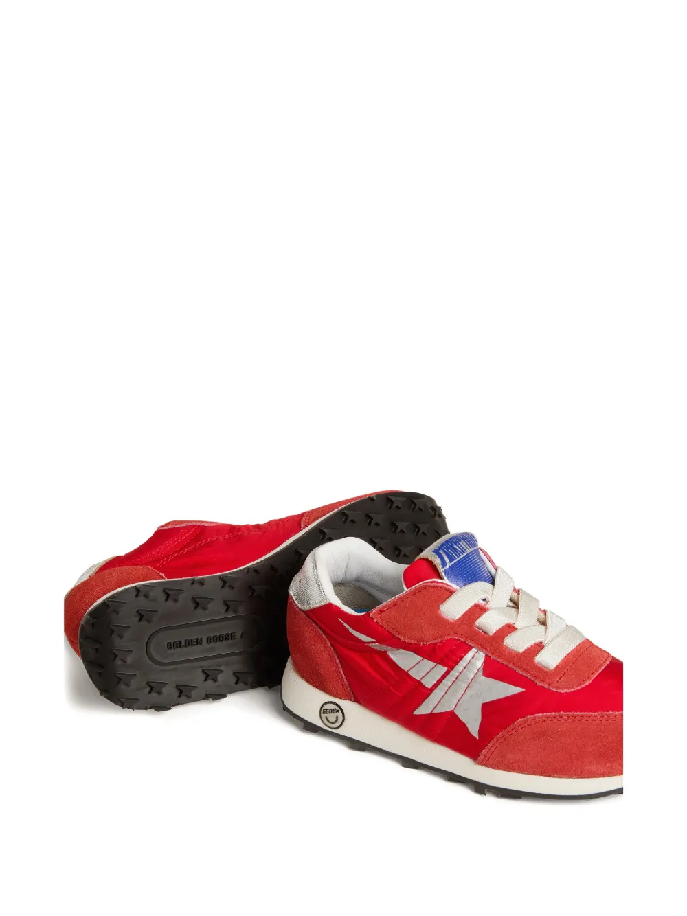 Golden Goose Kids Marathon lace-up sneakers Rood