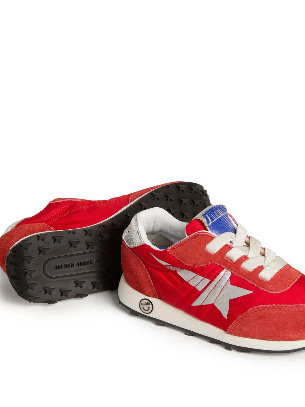 Golden Goose Kids Marathon lace-up sneakers Rood