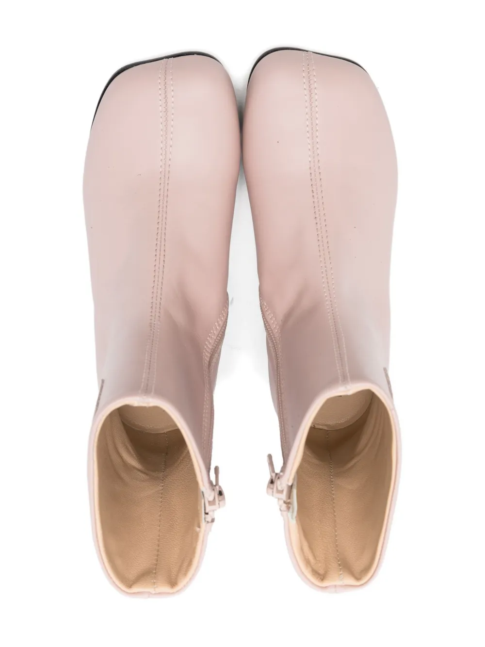 MM6 Maison Margiela Kids Tabi leather ankle boots Roze