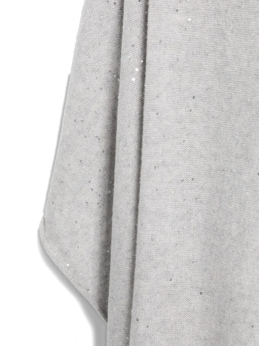 Antonelli Sequin-embellished Knitted Scarf In Gray