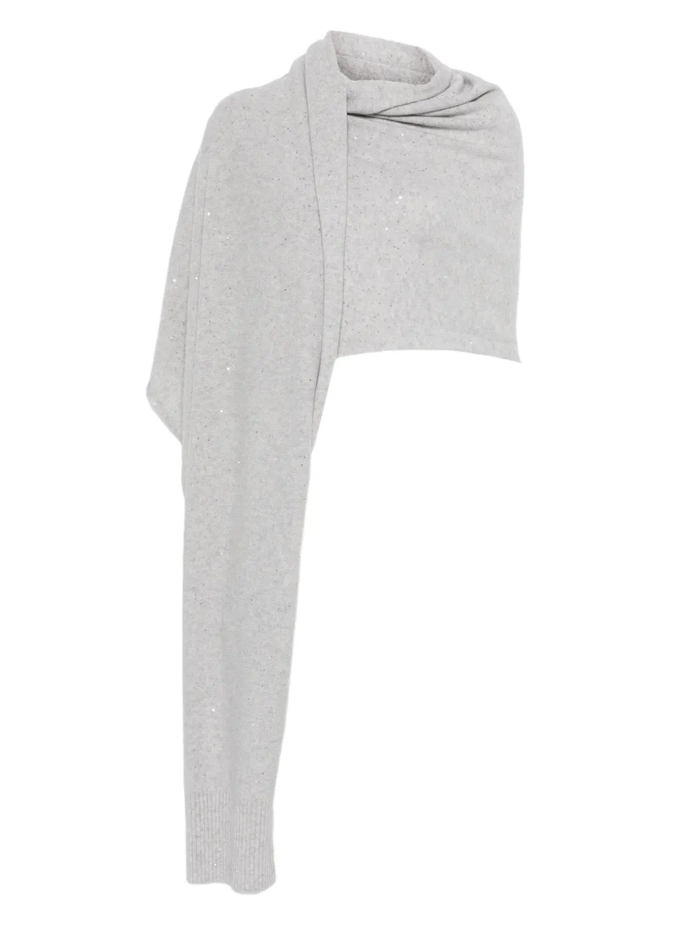 Antonelli sequin-embellished knitted scarf | Grey | Image 1