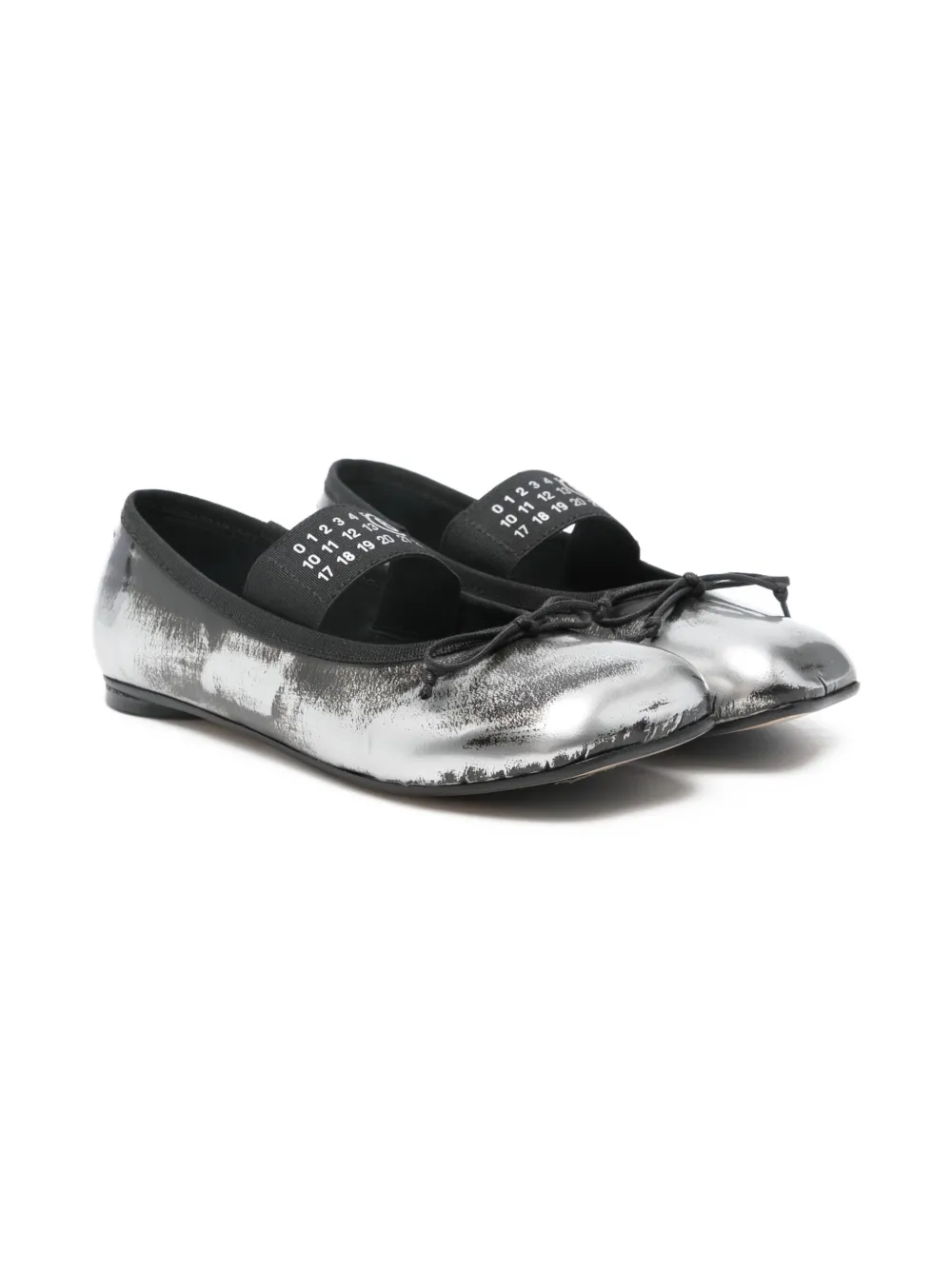 MM6 Maison Margiela Kids Ballerina's met strikdetail Zwart