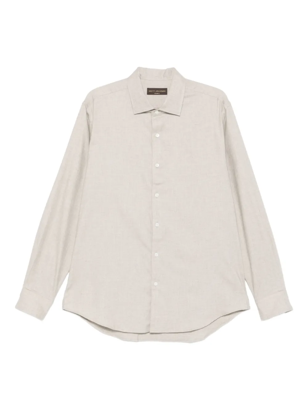 Brett Johnson mélange-effect button-up shirt | neutro | Image 1