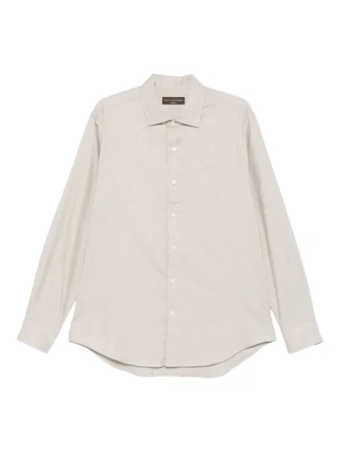 Brett Johnson mélange-effect button-up shirt