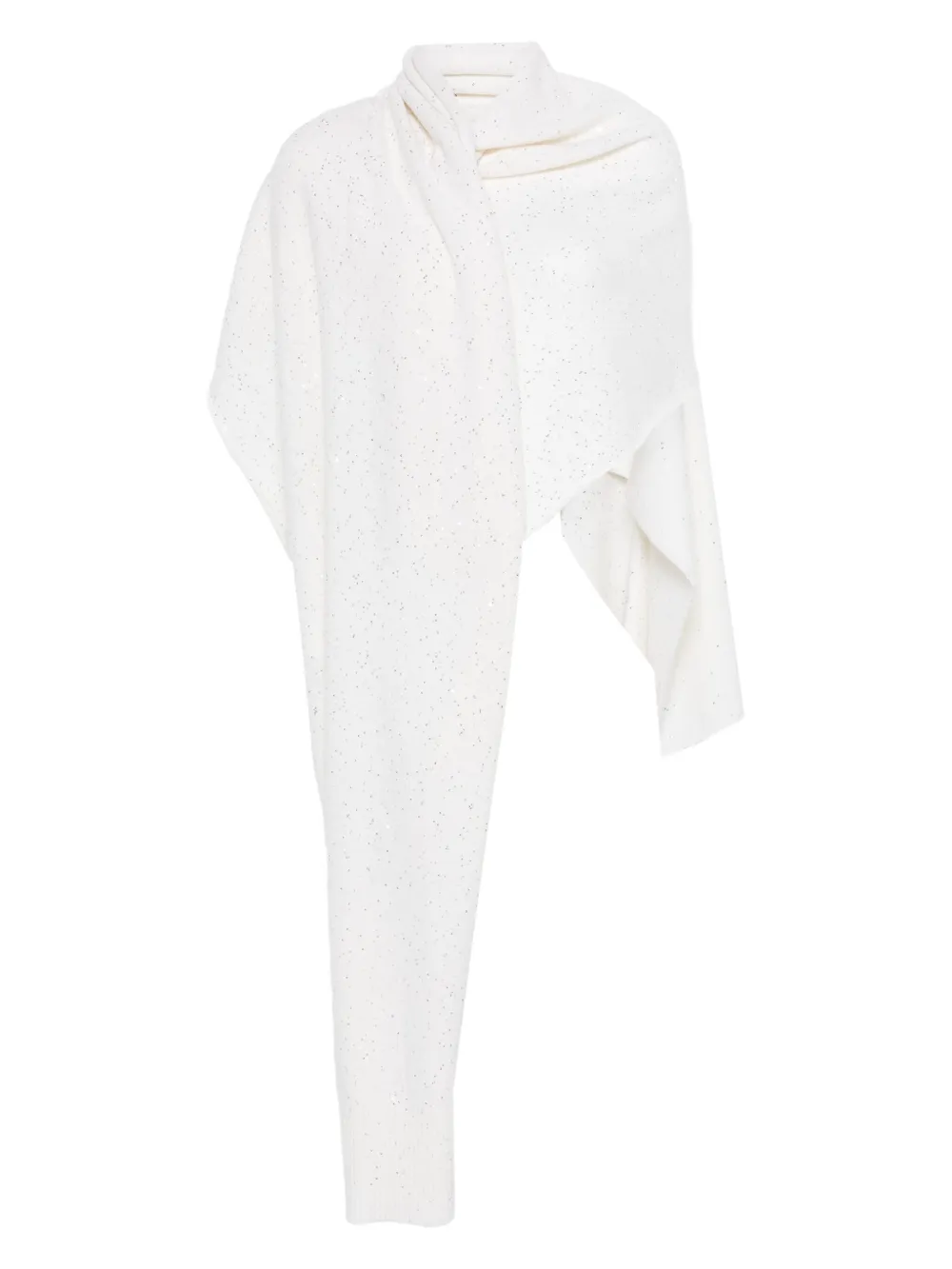 Antonelli sequinned knitted scarf | White | Image 1