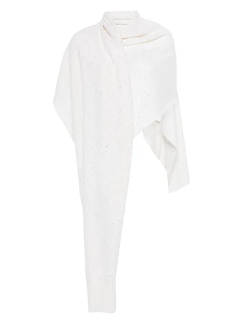 Antonelli sequinned knitted scarf