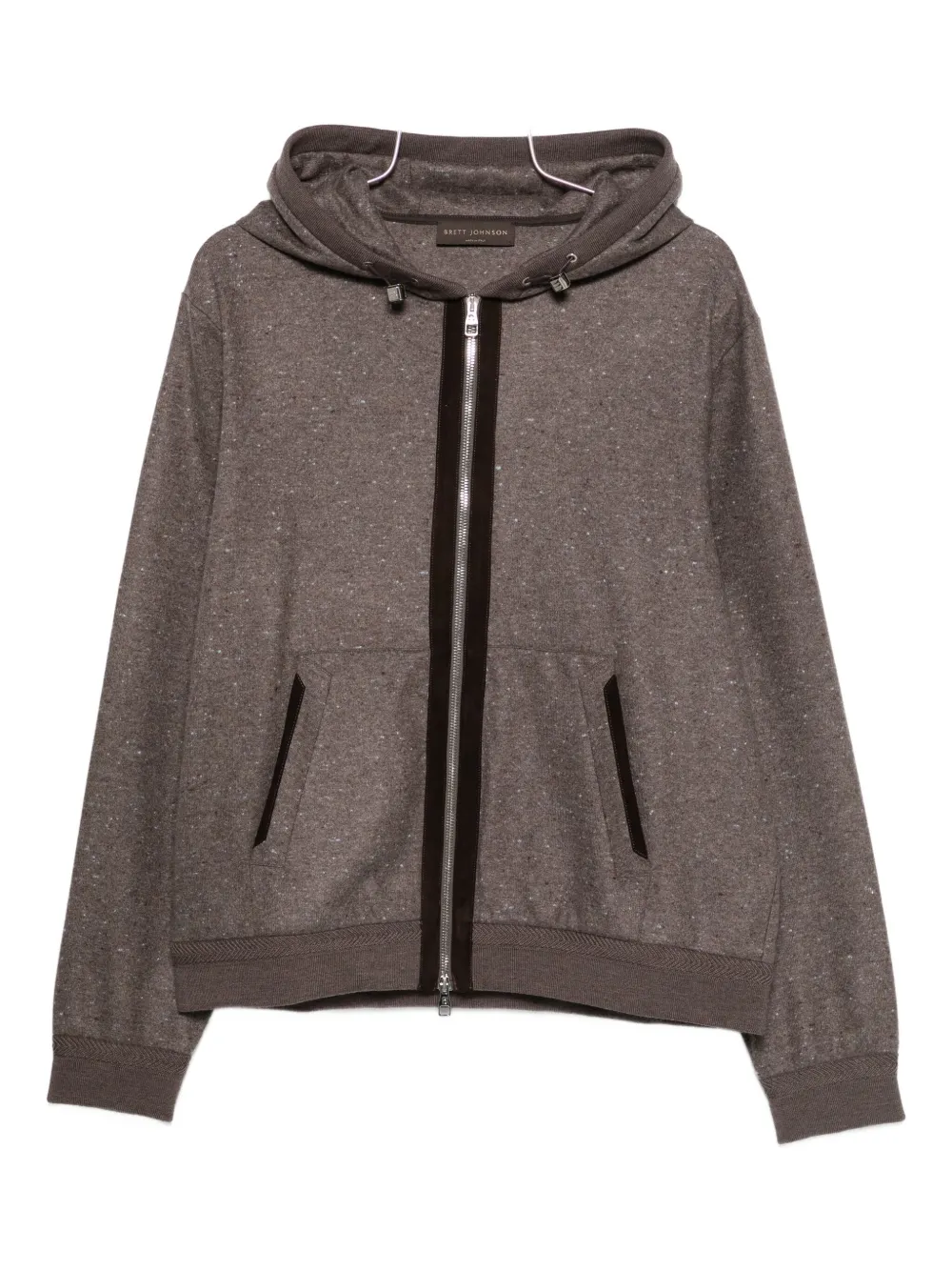 Brett Johnson Donegal Zip-up Jacket In Brown
