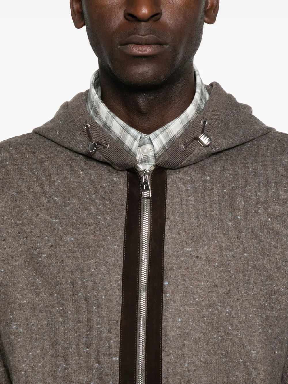 Brett Johnson Donegal Zip-up Jacket In Brown