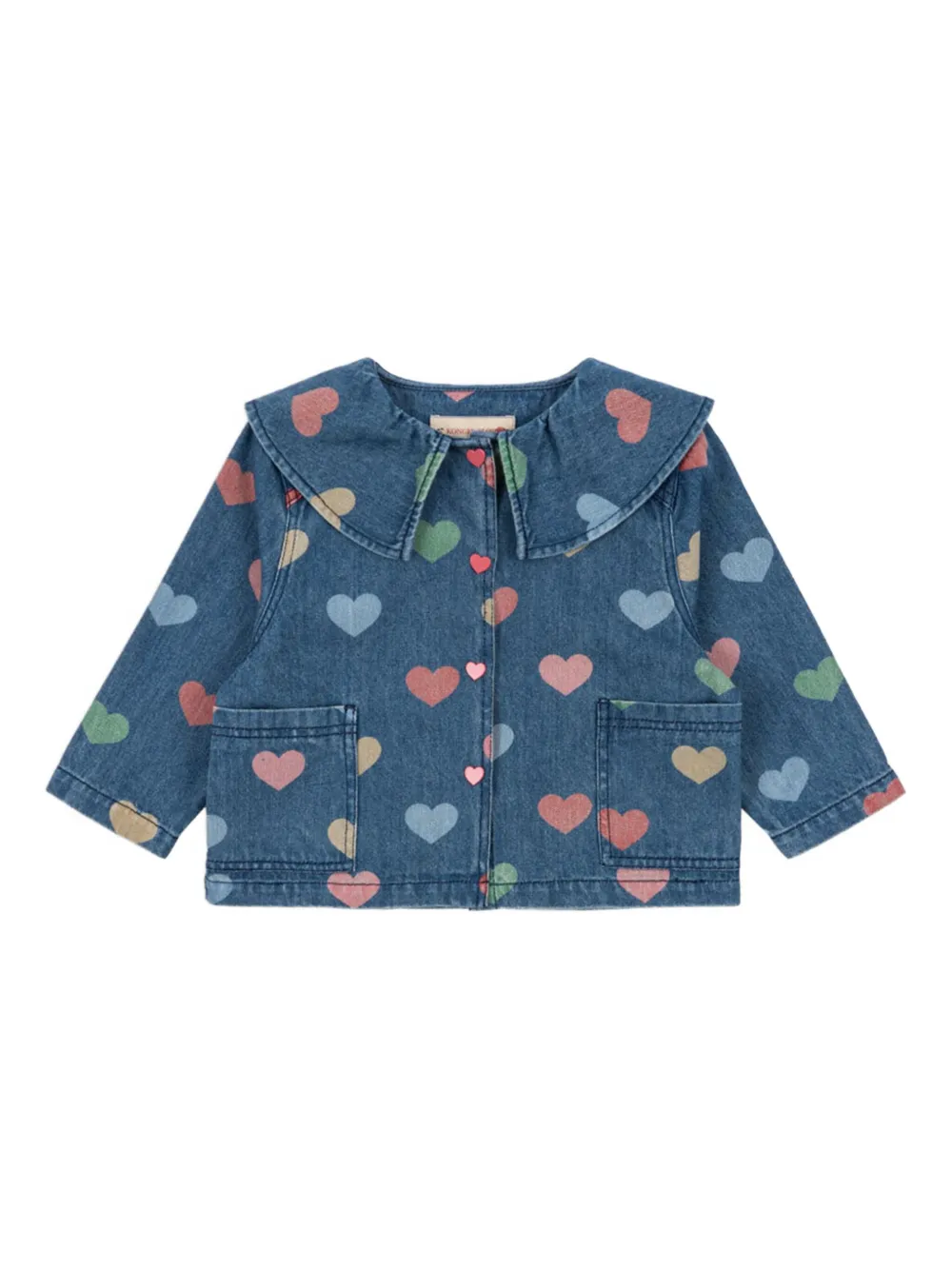 Konges Sløjd camisa de mezclilla con corazones estampados | azul | Image 1