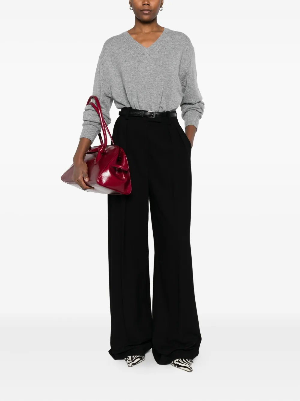 Dunst V-neck Sweater In Gray