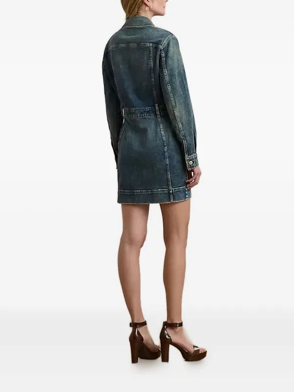 Lauren Ralph Lauren button-fastening Denim Mini Dress | Blue