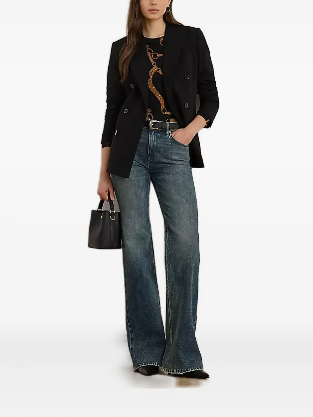Lauren Ralph Lauren high-waist flared jeans - Blauw