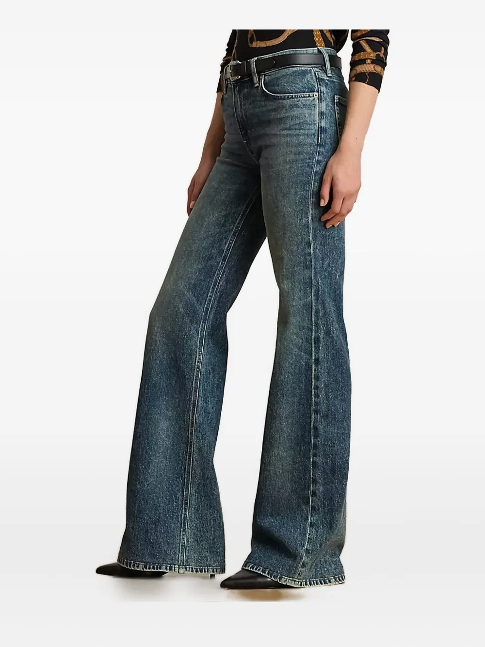 Ralph Lauren High-waist Flared Jeans In Blue
