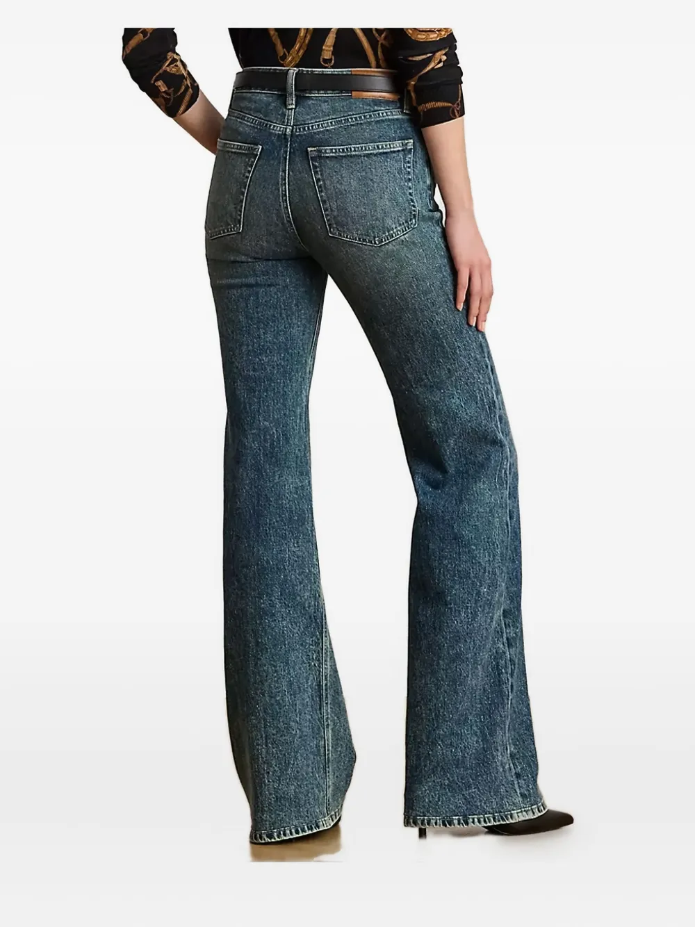 Ralph Lauren High-waist Flared Jeans In Blue