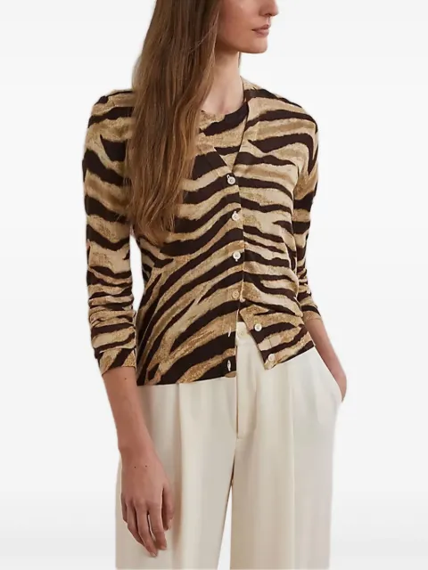 Lauren Ralph Lauren zebra-print buttoned cardigan