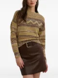 Lauren Ralph Lauren Geo-striped boat-neck sweater - Neutrals