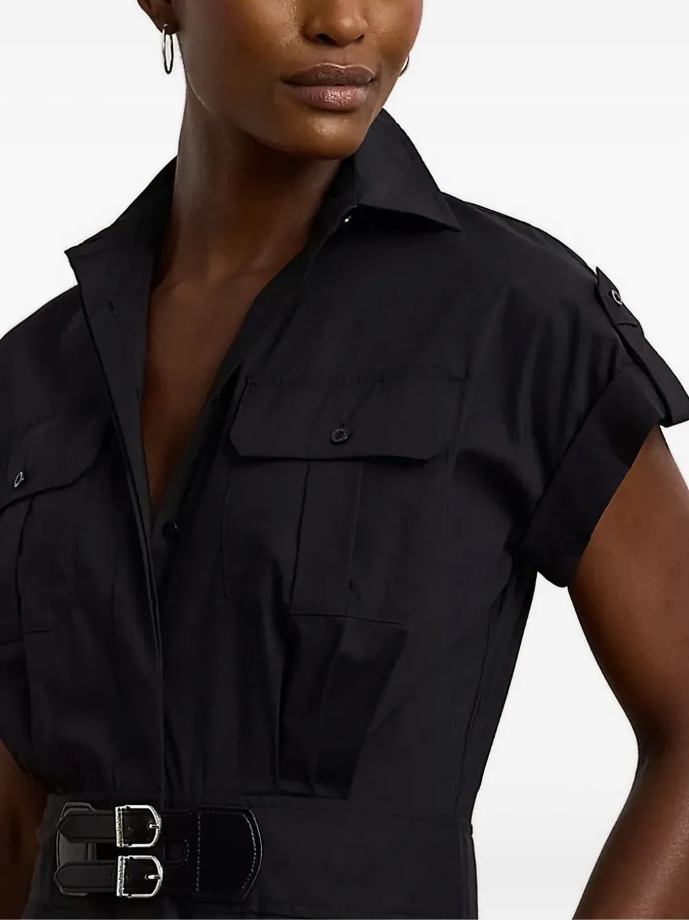 Lauren Ralph Lauren Midi-jurk met ceintuur Zwart