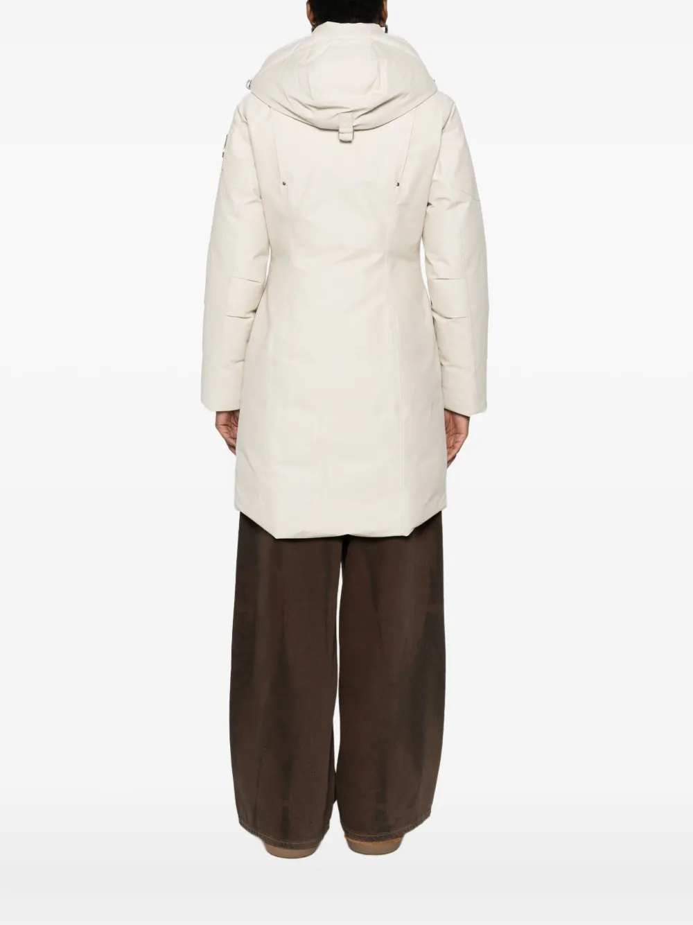 Moose Knuckles Pompom-detail Hooded Coat In Neutral