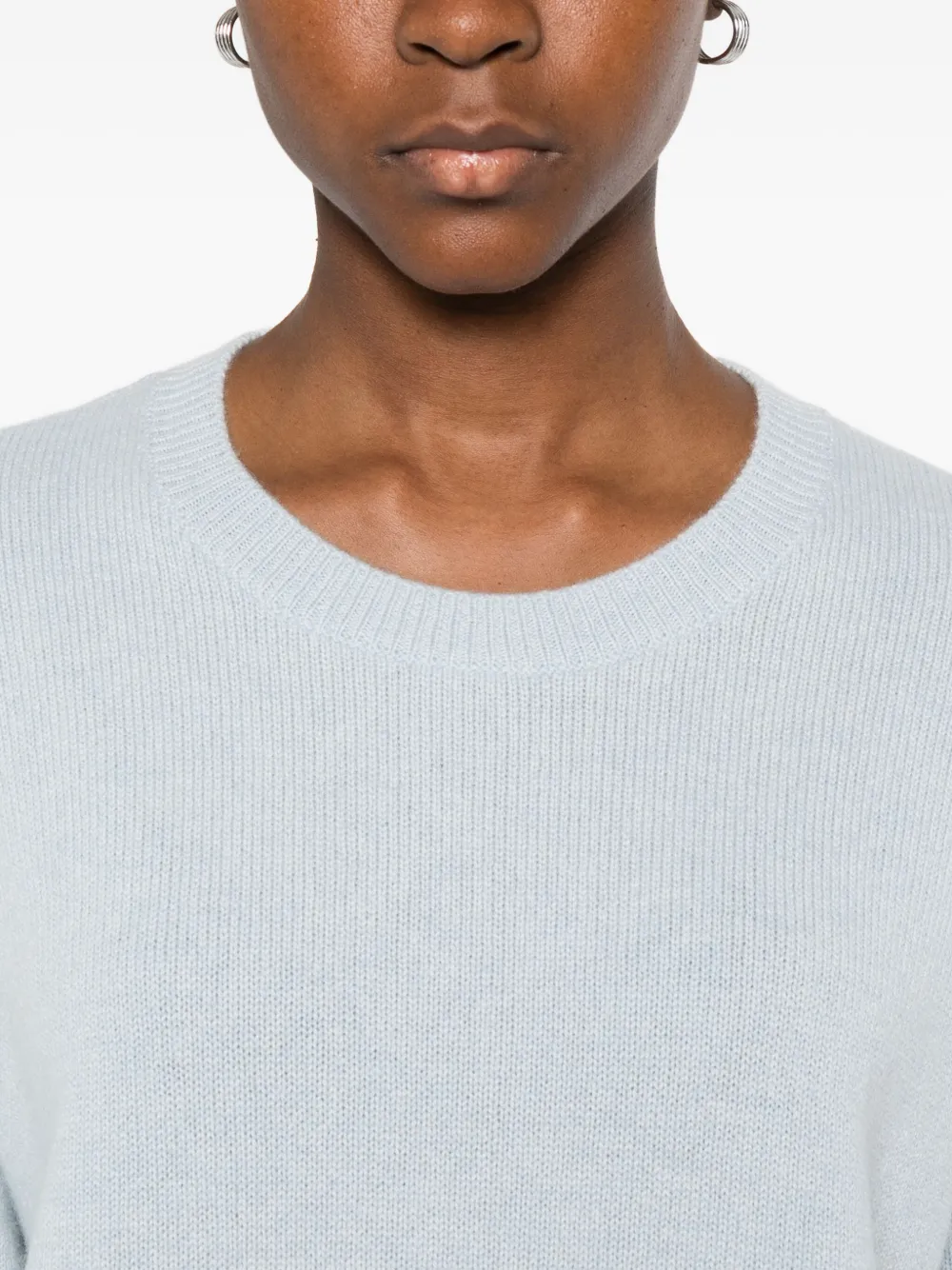 Lisa Yang Cashmere Short Sleeve Top In Blue