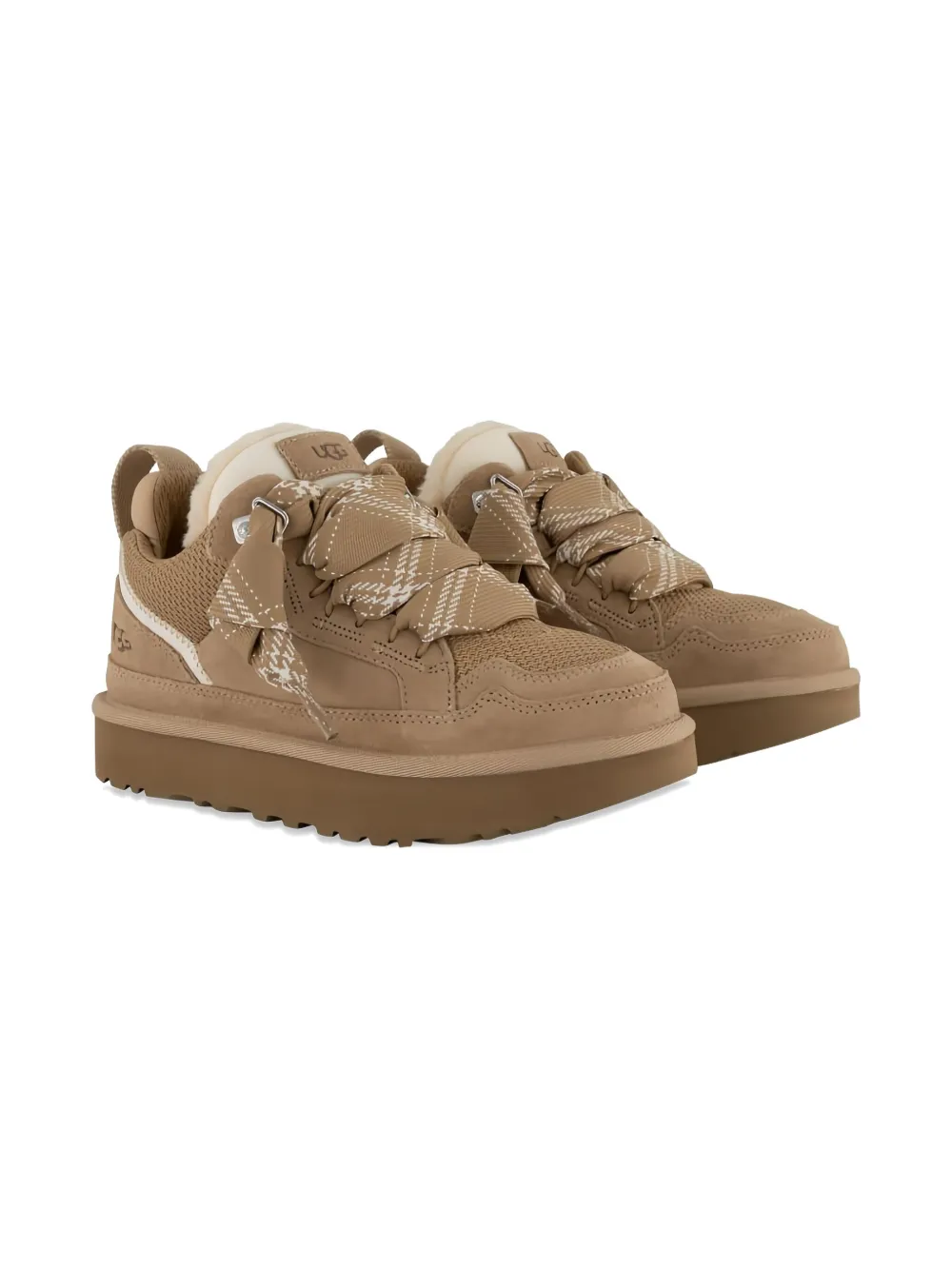UGG Kids Lowmel lace-up suede sneakers Neutrals