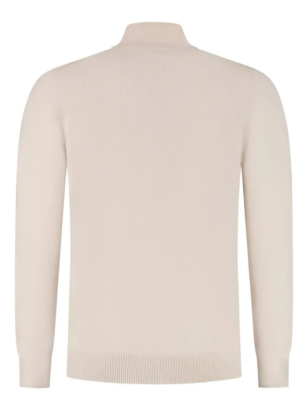 Gran Sasso high-neck half-zip sweater - Beige