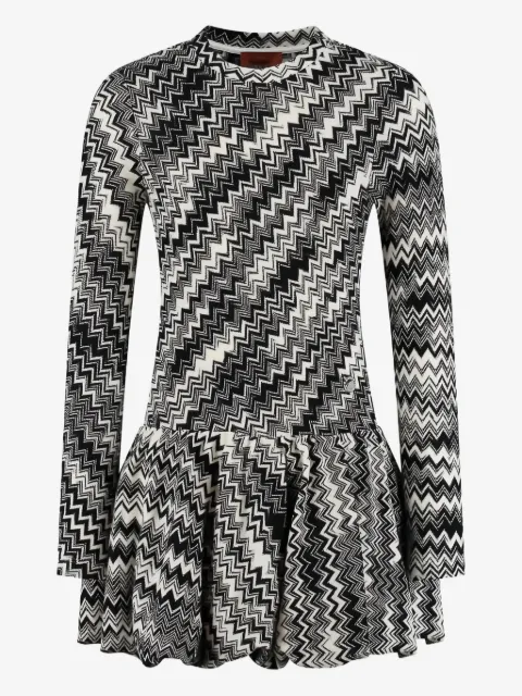 Missoni Kids robe évasée à motif zigzag