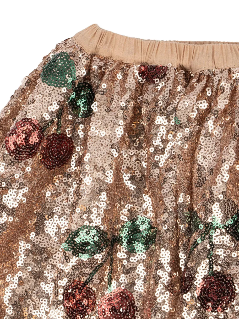 Konges Sløjd Starla rok met kersenpatroon Beige